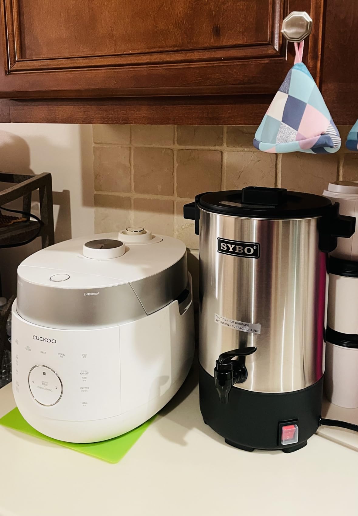 SYBO 120 Cup Commercial Coffee Urn & Hot Beverage Dispenser Stainless Steel Percolate Maker Fast Brew Keeps Warm - Ideal for Tea Water at Events Catering 18 L Metallic customer photo 2