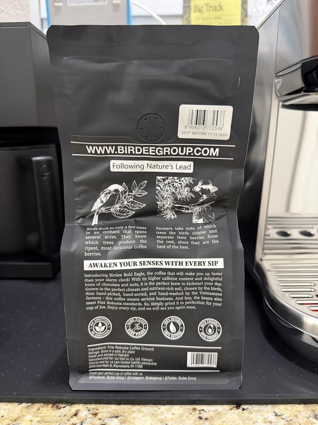Birdee Vietnamese Coffee Gift Set - 12oz Robusta Ground Coffee and 12oz Stainless Steel Phin Filter customer photo 1