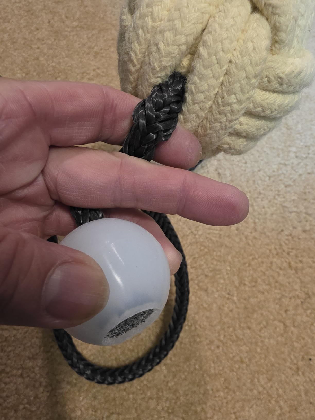 SpinTech Fire Poi Set with Monkey Fist Kevlar Wicks and Technora Tethers Flow Arts Prop High-Performance Burn Spinning for Festivals and Performances (Poi, 3 Inch Head / 24 Inch Length) customer photo 1