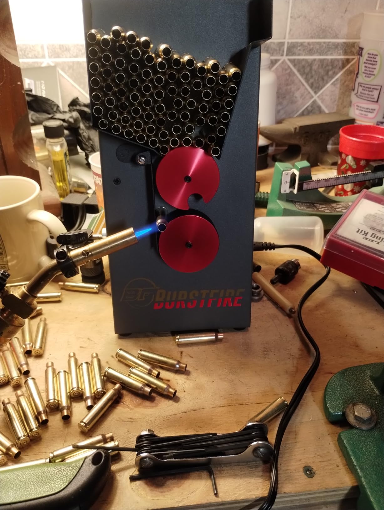 Burstfire - Comp Edge Pro Brass Case Torch Annealer Annealing Machine Compact Automated Case Feed for Reloading for 223 308 6.5 up to 338 lapua customer photo 1