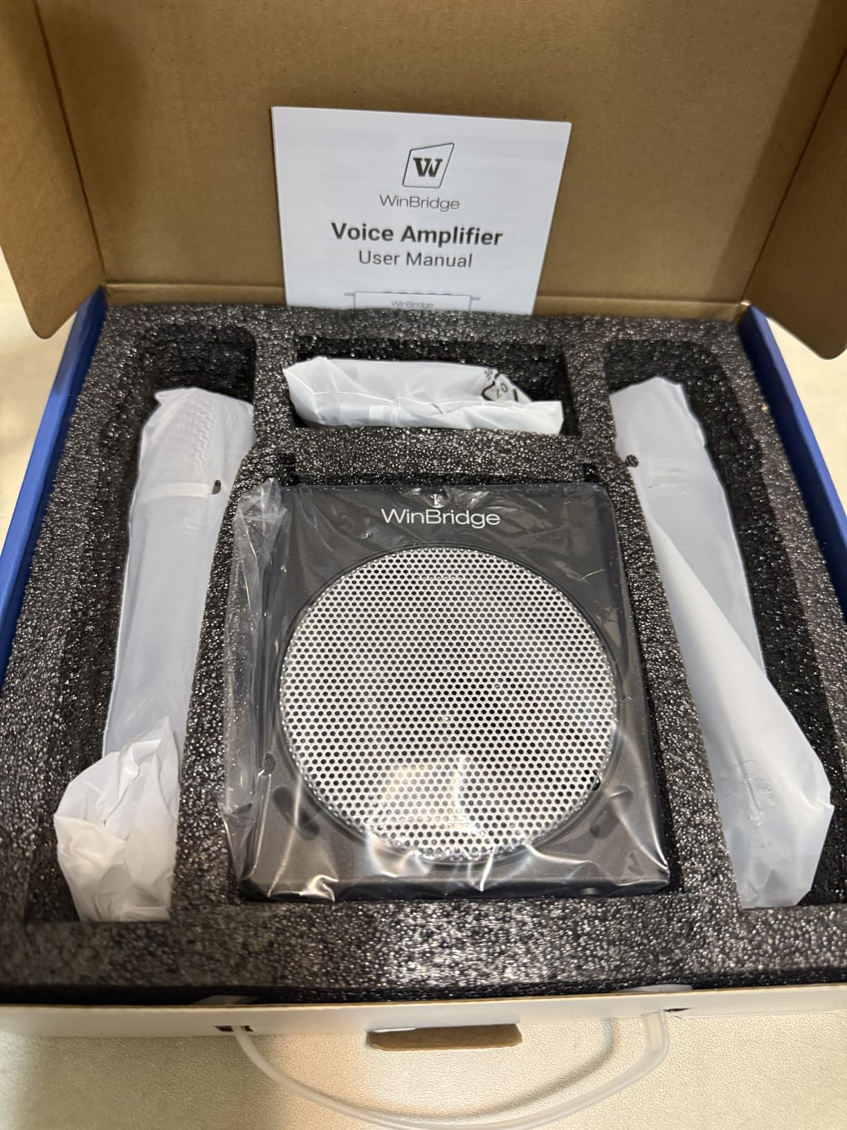 WinBridge Voice Amplifier for Teachers, Portable PA System for Public Speaking, Bluetooth Speaker with 2 Microphones for Classroom, Karaoke, Event Hosts, 30W DSP, BT/USB/TF/AUX - Black, S90 customer photo 1
