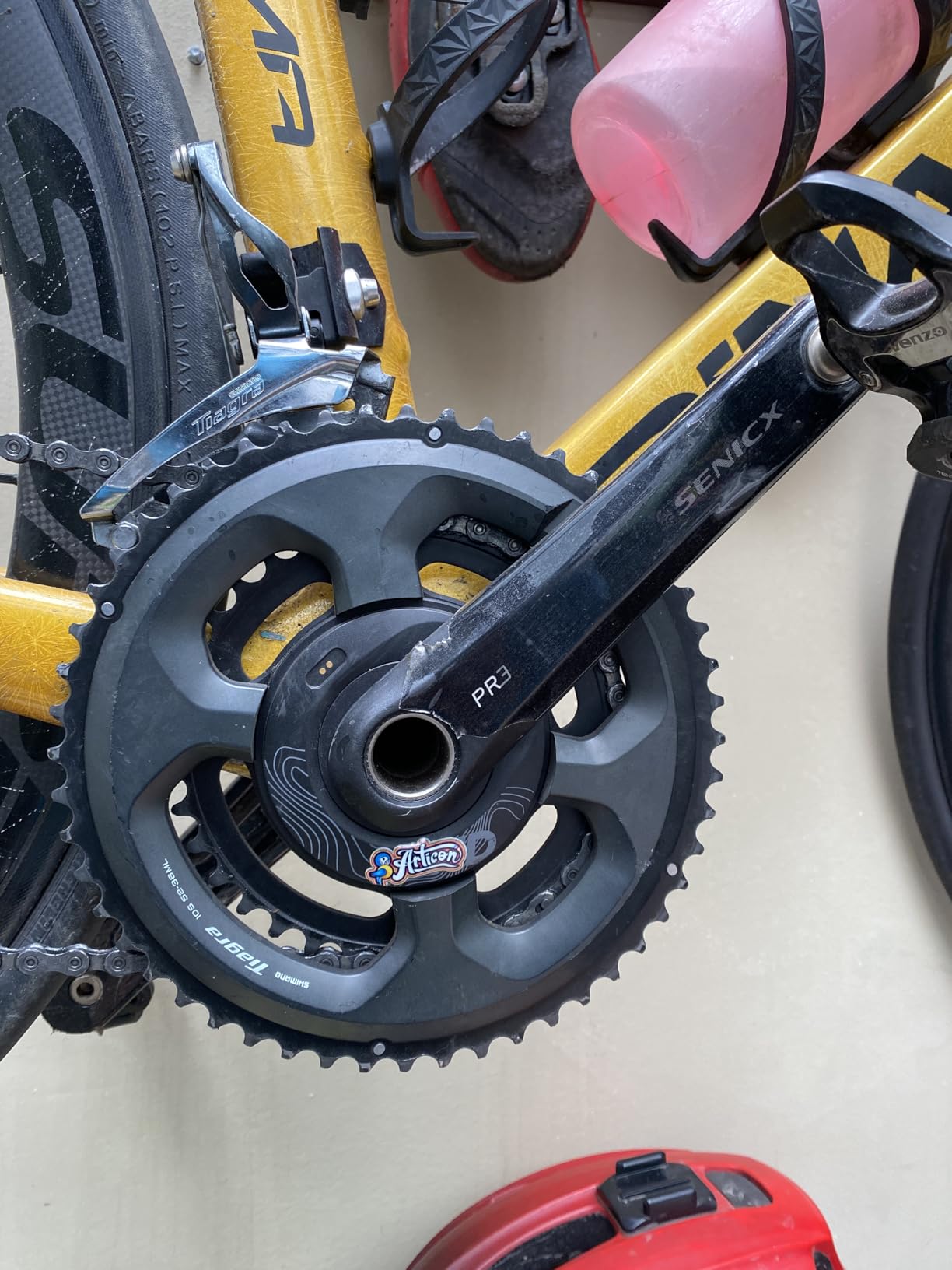 GEOID PM500 Bike Power Meter Crankset, +/-1.5% Accuracy, Lightweight 680g, 300h Long Battery Life, 110BCD, Bluetooth & ANT+, IPX7 Waterproof Cycling Power Meter for Road Bikes - 170mm customer photo 1