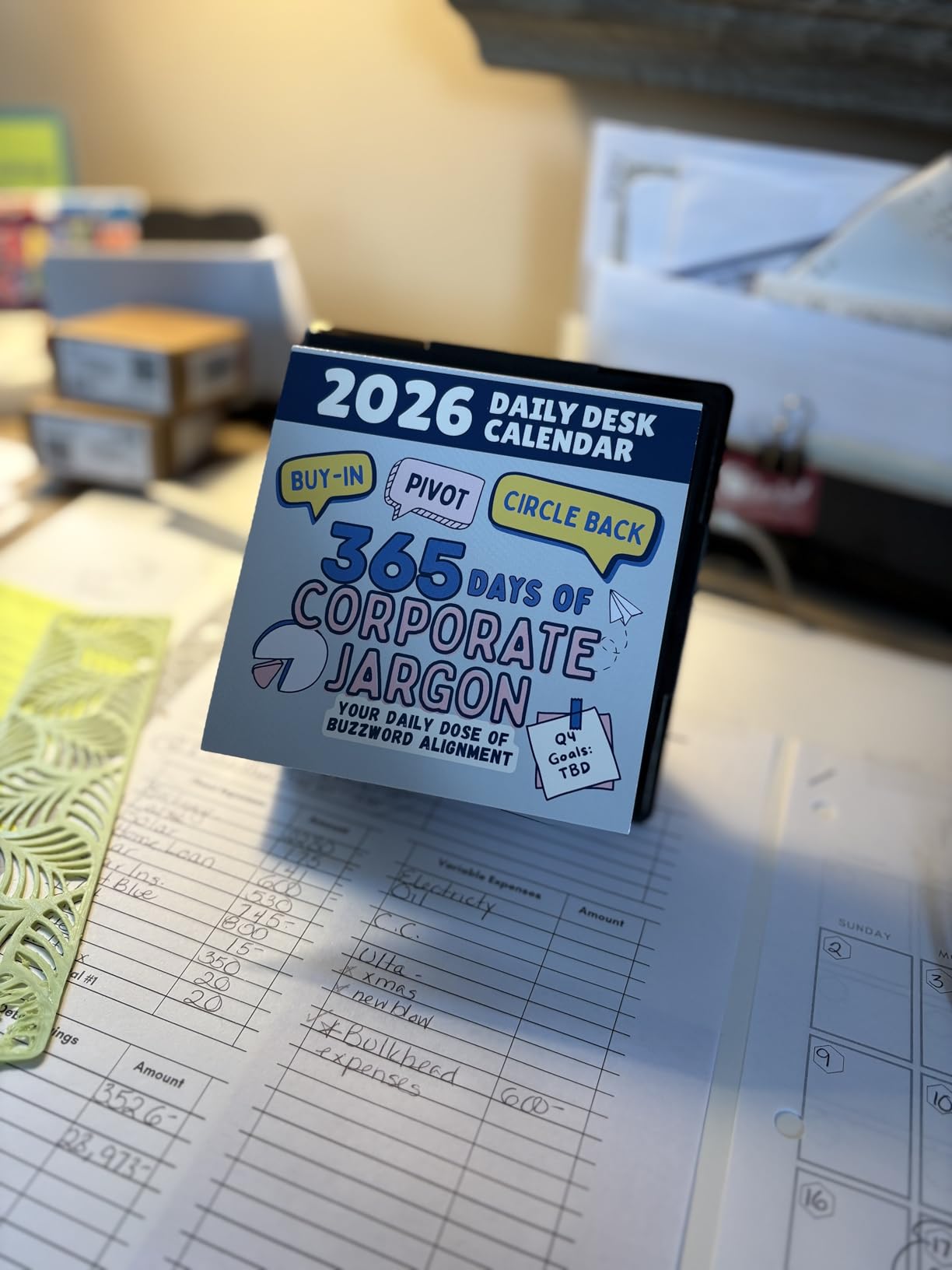 The Corporate Jargon Desk Calendar 2026 - Funny Page a Day Calendar with 365 Days of Jargon and Buzzwords, White Elephant Gifts for Adults customer photo 1