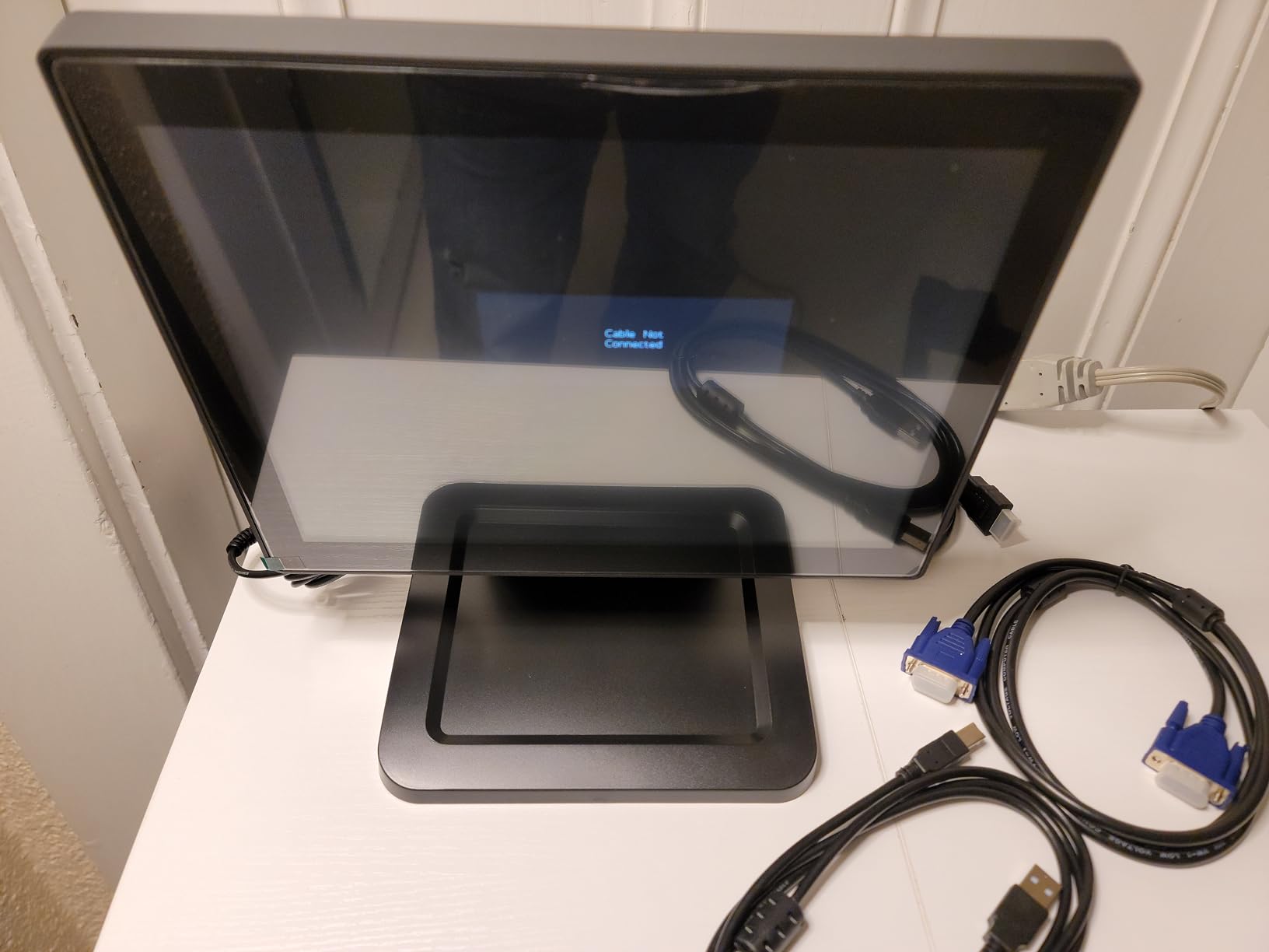 12.1-inch POS Touch Screen Monitor, Capacitive Touchscreen with HDMI/VGA Input, Heavy-Duty Metal Stand, for Retail, Restaurant, Bar, Gym, Warehouse and POS System customer photo 2