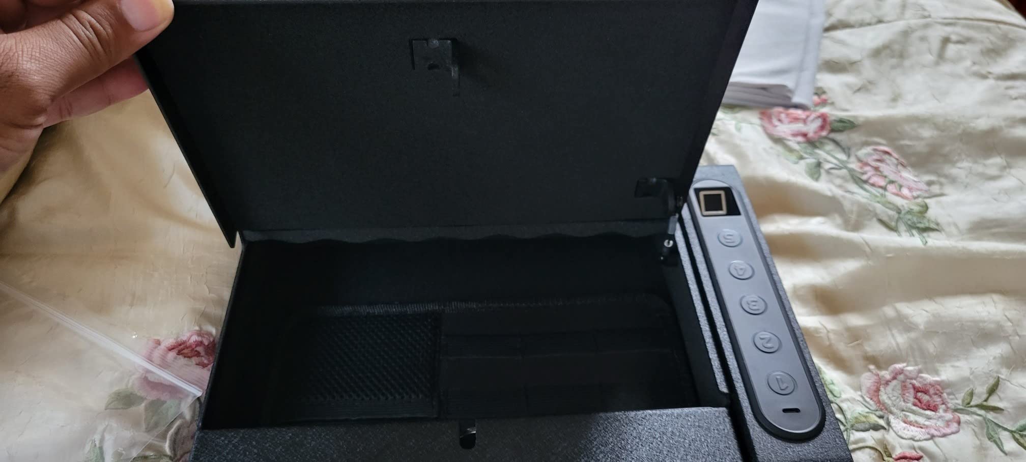 XDeer Biometric Wall Safe without Gas Strut for Quick Access, Hidden Storage for Full-Size, LED Light, Silent Mode, and Backlit Digital Keypad S008QG (S008) (Without Gas) customer photo 2