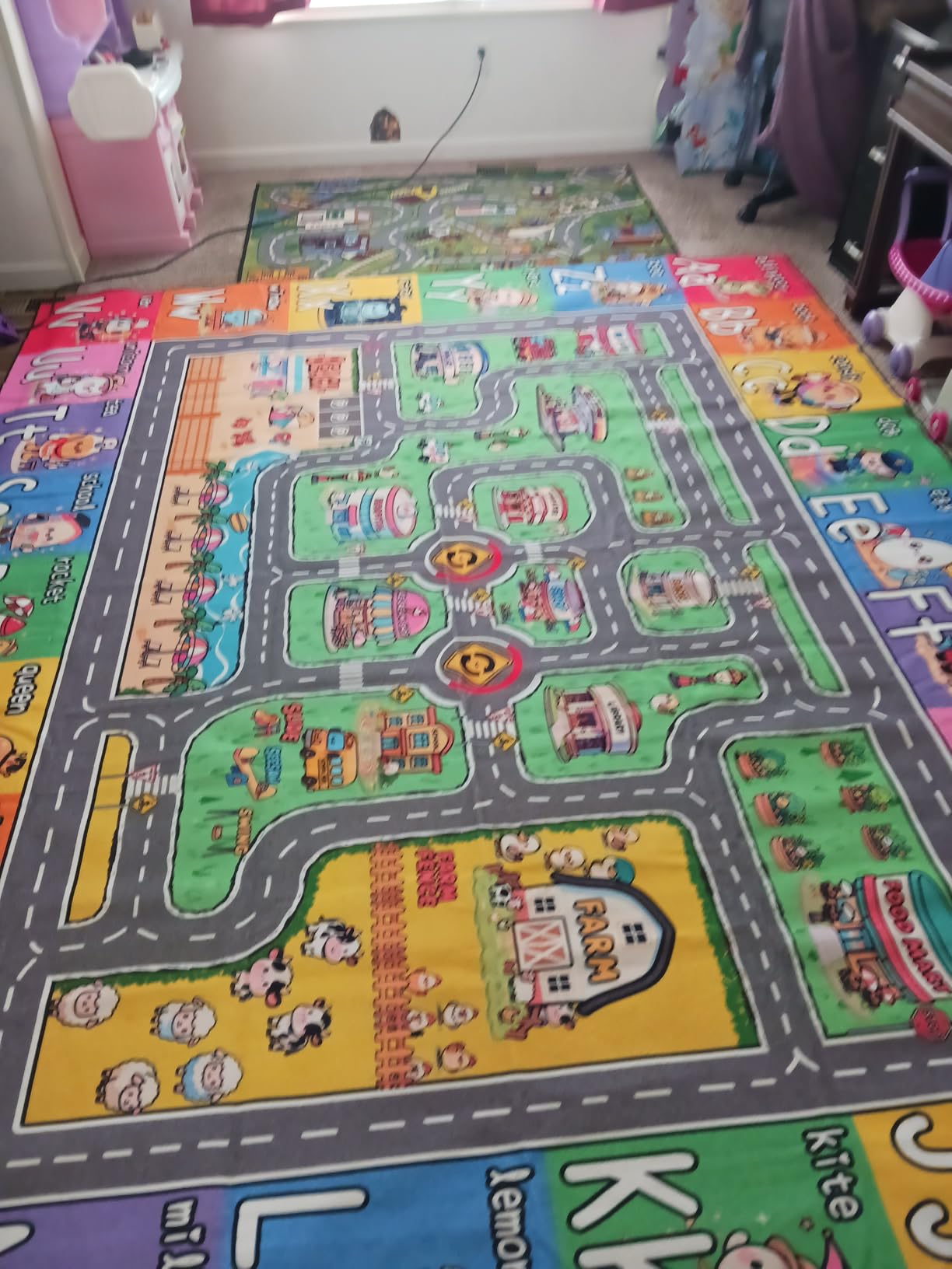 Large Classroom Rug Elementary 9x12, Preschool Teacher Classroom Must Haves, Low-Pile Kids Play Rugs with Stars Carpet Spots, Groovy Decor Carpet for Kindergarten, First Grade, Girls and Boys customer photo 2