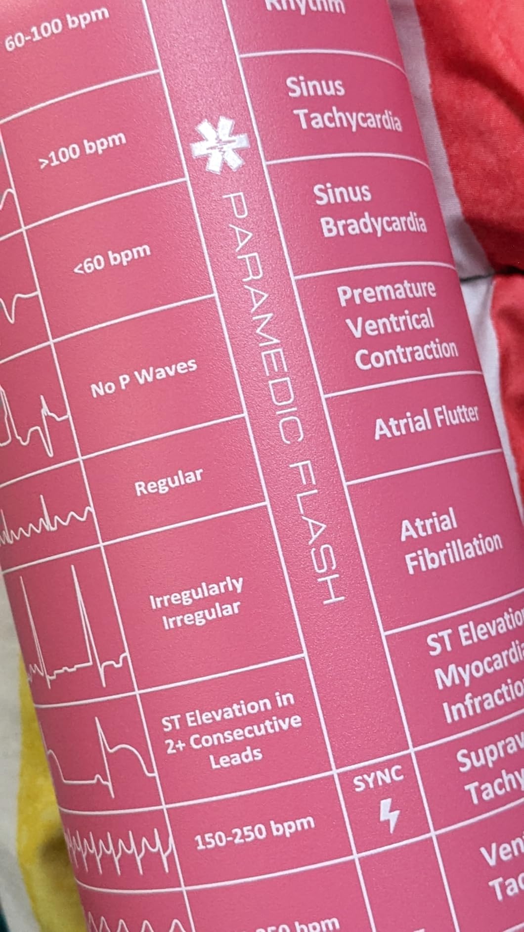 Paramedic Flash EKG Insulated Water Bottle - Durable Stainless Steel Bottle With 11 Cardiac Rhythm Engraved | Emt & Paramedic Gift For Medical Professionals | 32 Oz, Pink customer photo 2