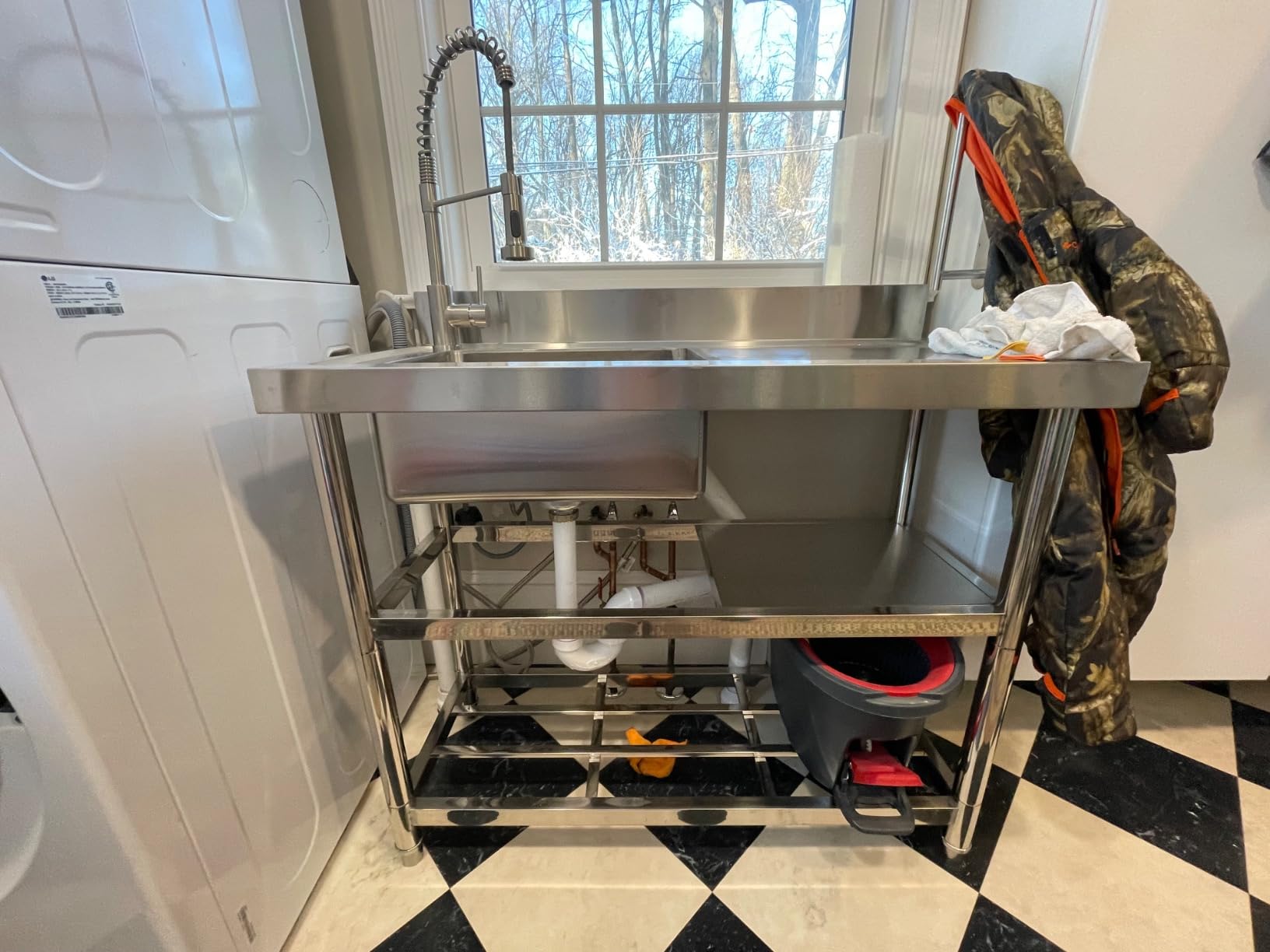YITAHOME 60inch 3 Compartment Commercial Bar Sink with Drainboards, NSF Heavy-Duty Stainless Steel Freestanding Prep Utility Sink for Restaurant Kitchen customer photo 1