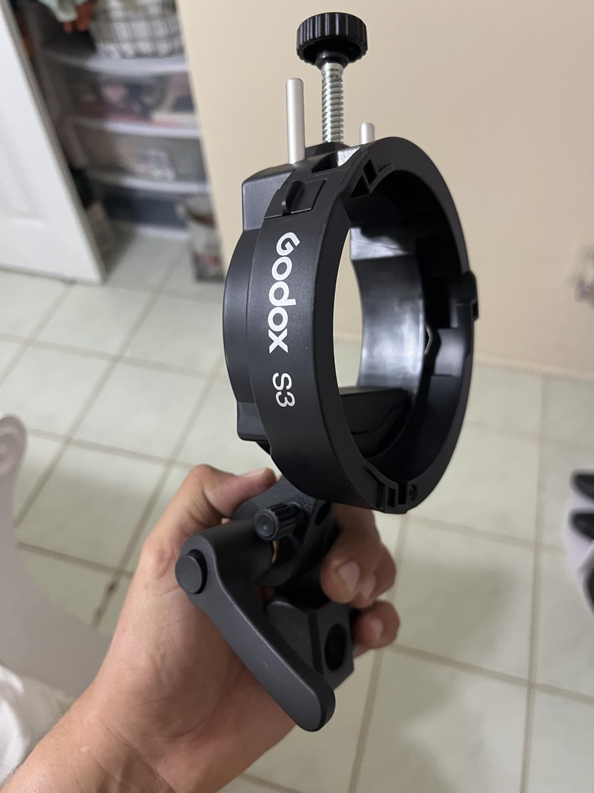 Godox S3 Speedlite Bracket (S2 Upgraded) for Godox V1 AD200Pro AD300Pro AD400Pro, Bowens Mount Holder customer photo 1