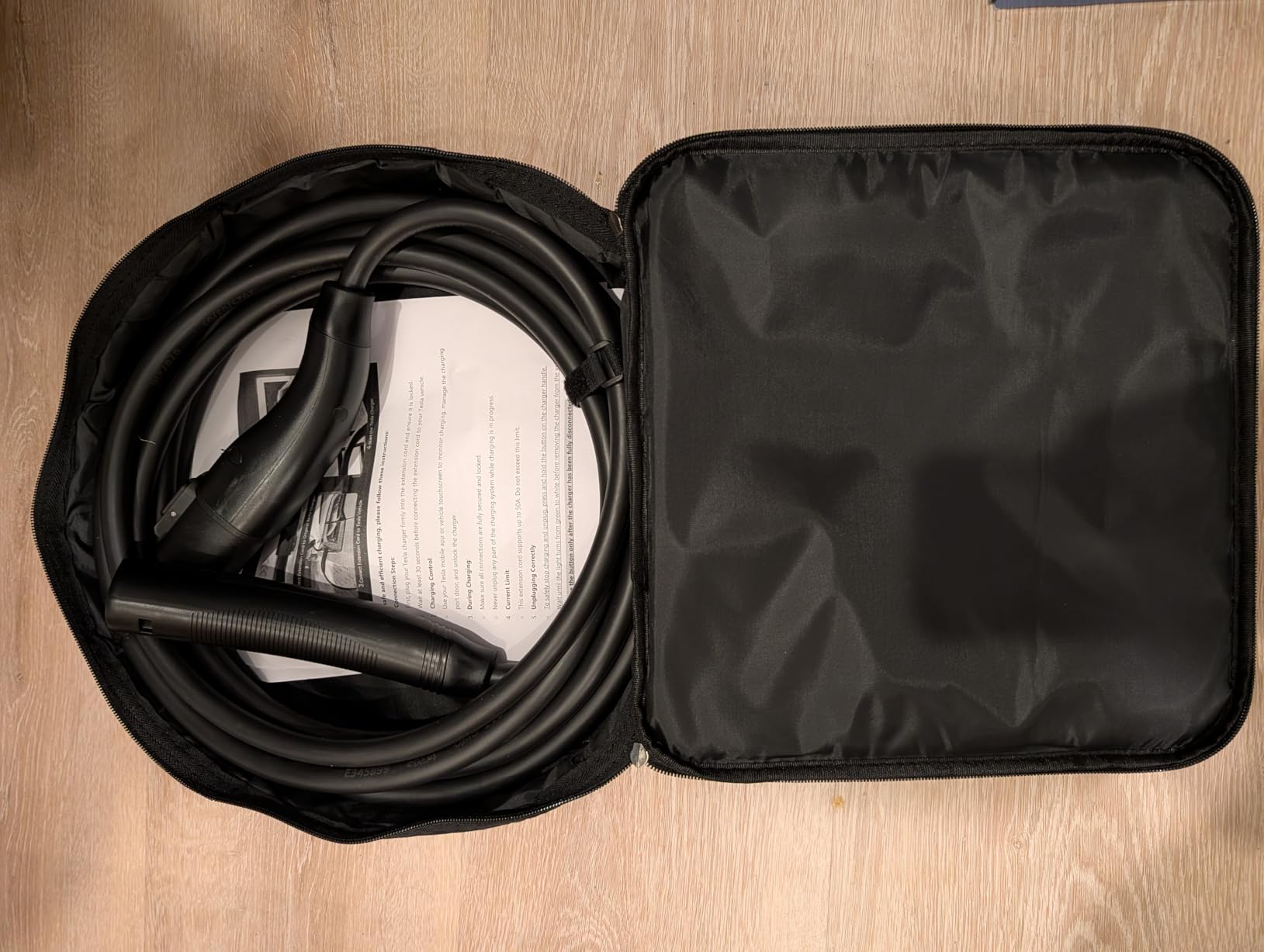 21ft Tesla Charger Extension Cord, 50A 12KW NACS Extension Cable - Compatible with All Tesla Models (3/Y/X/S/Cybertruck), for Wall/Mobile/Destination Charging, with Storage Bag customer photo 2