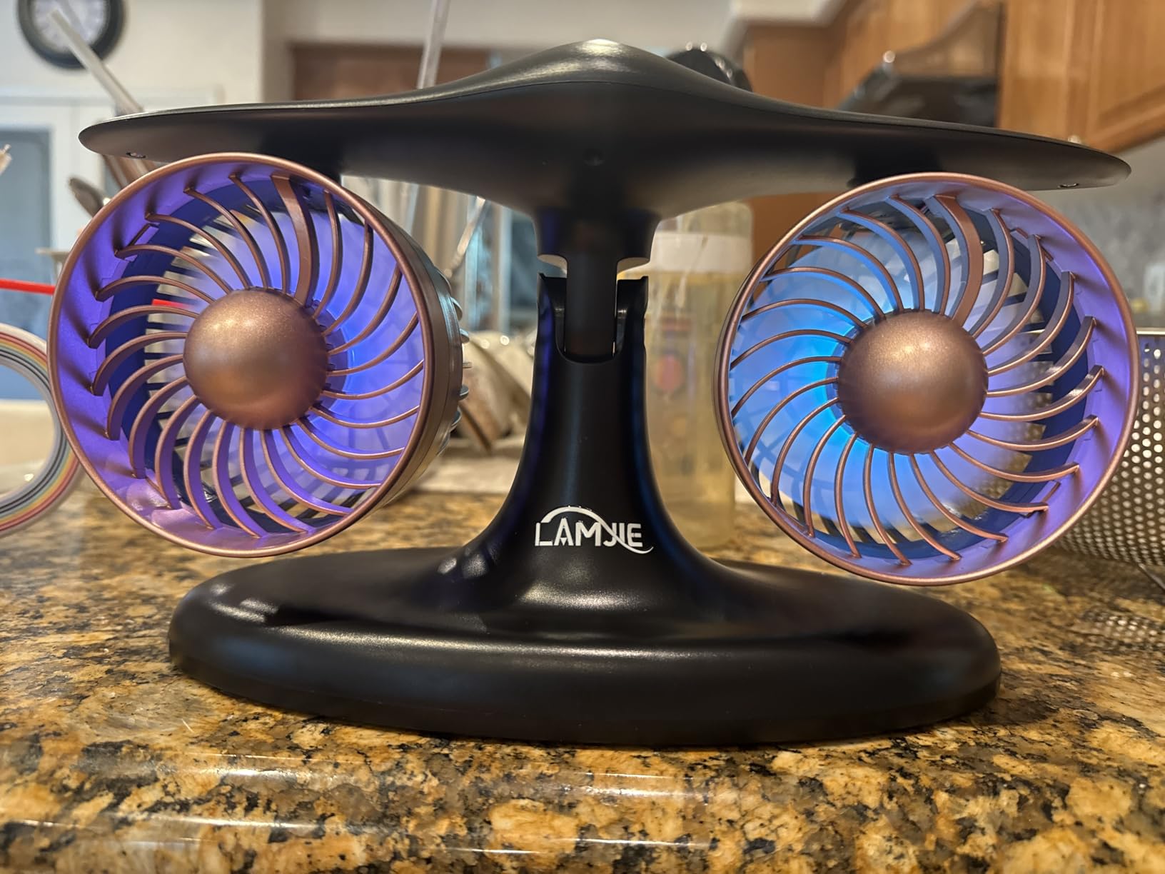 Jet Engine Desk Fan - 18-Hour Runtime Battery Operated Fan Turbo fan, USB-C Rechargeable Table Fan, High-End Aviation Turbine Office Decor, Luxury Gift Box for Men, Dad, Pilots, Tech Lovers customer photo 2