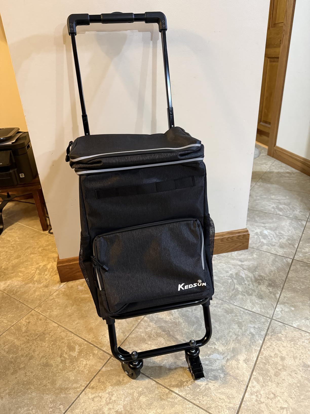 KEDSUM 2 in 1 Rolling Teacher Bag with Detachable Trolley, 2.12 Cu.Ft. 250LBS Rolling Tote Bag, Fits for 18