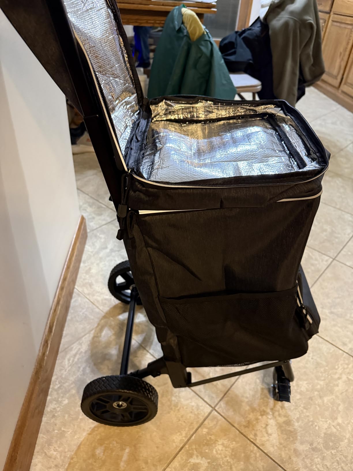 KEDSUM 2 in 1 Rolling Teacher Bag with Detachable Trolley, 2.12 Cu.Ft. 250LBS Rolling Tote Bag, Fits for 18