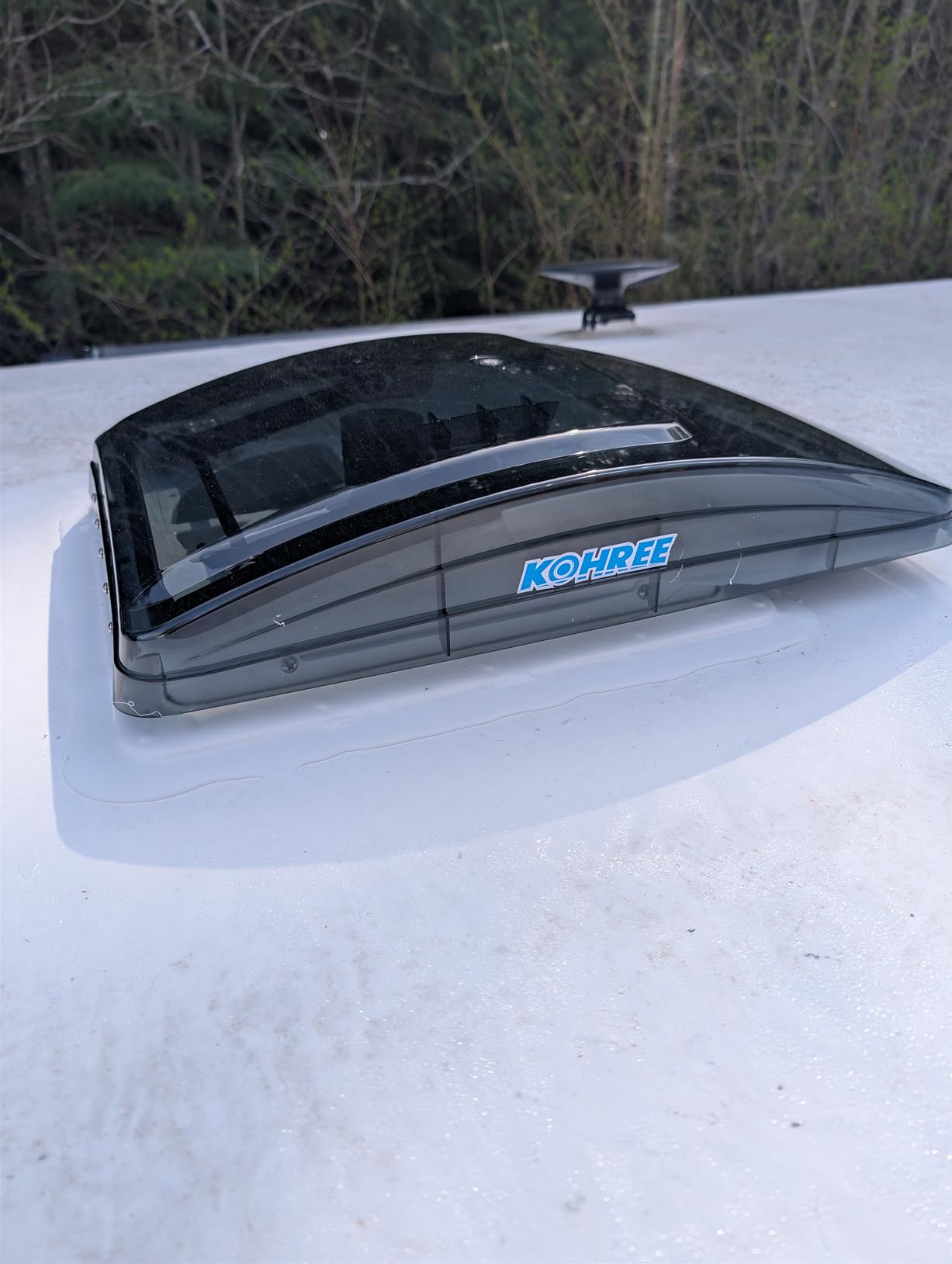 Kohree RV Vent Fan, 10-Speed Reversible RV Roof Fan, 14x14 Deluxe Powerful RV Exhaust Fan, Quiet, Built-In Rain Shield, Thermostat and Remote Control for Camper Trailer (Smoke) customer photo 1