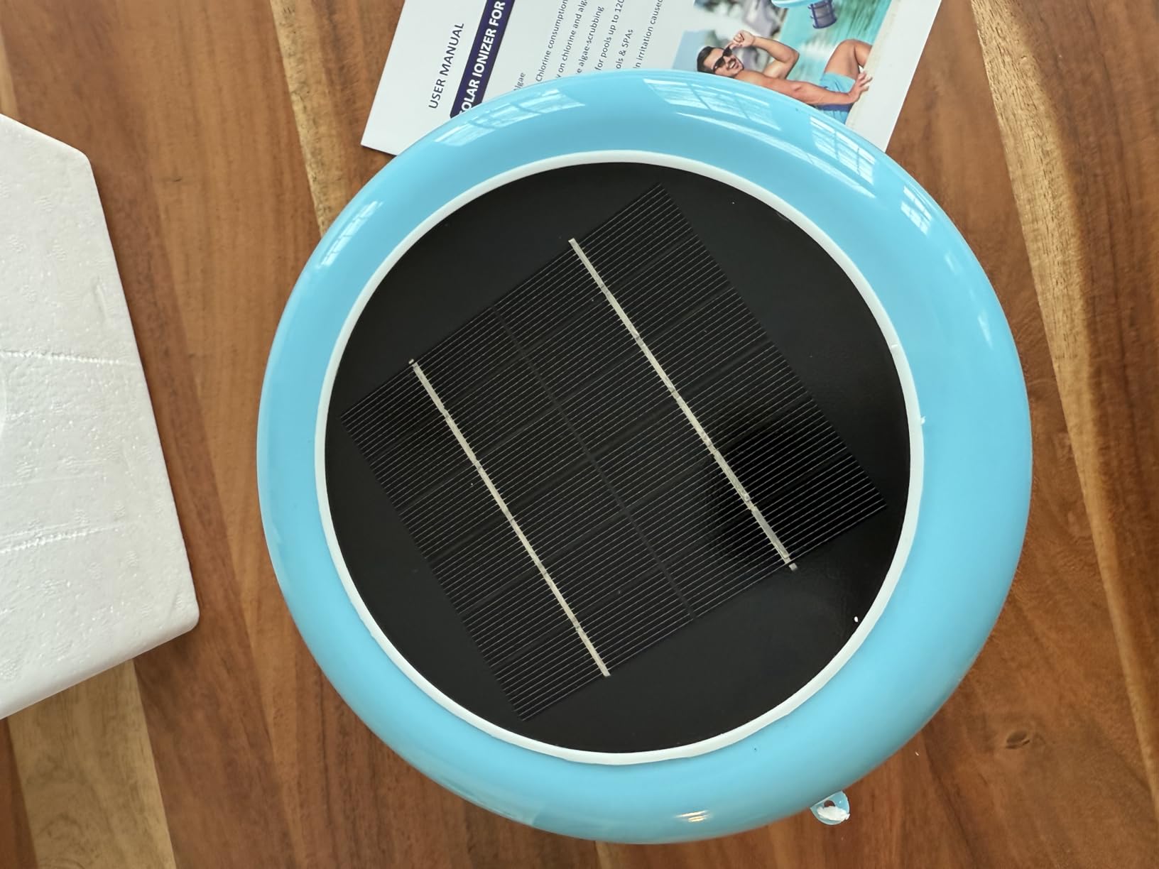 Solar Pool Ionizer - Copper Pool Ionizer for Above Ground & Inground Pools up to 45,000 Gallons - Solar Powered Pool Ionizer System customer photo 1