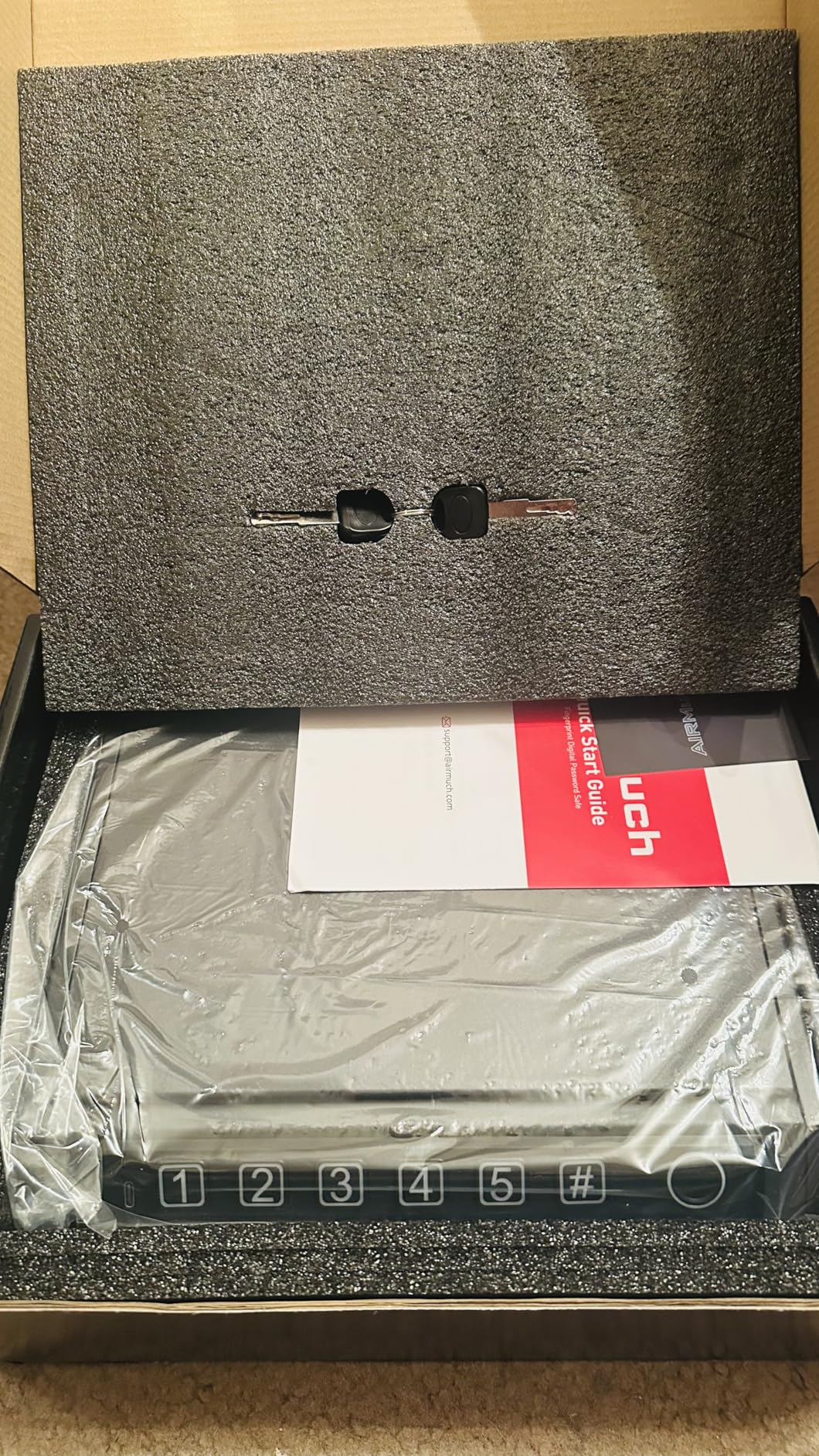 Gun Safe for Handgun, Biometric Handgun Safe with Drop Slot Quick Access with LED Light, 3-Way Unlock Fingerprint Digital PIN Key Pistol Safe, Handgun Safe Lock Box with Carbon Steel Cable for Car customer photo 2