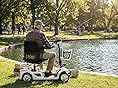 Foldable Mobility Scooter for Seniors & Adults - 4 Wheel Travel Scooter with NFC Smart Unlock, 15 Mile Range, 300 lbs Capacity, Compact Heavy Duty Mobile with Removable Battery & Basket, White customer photo 2