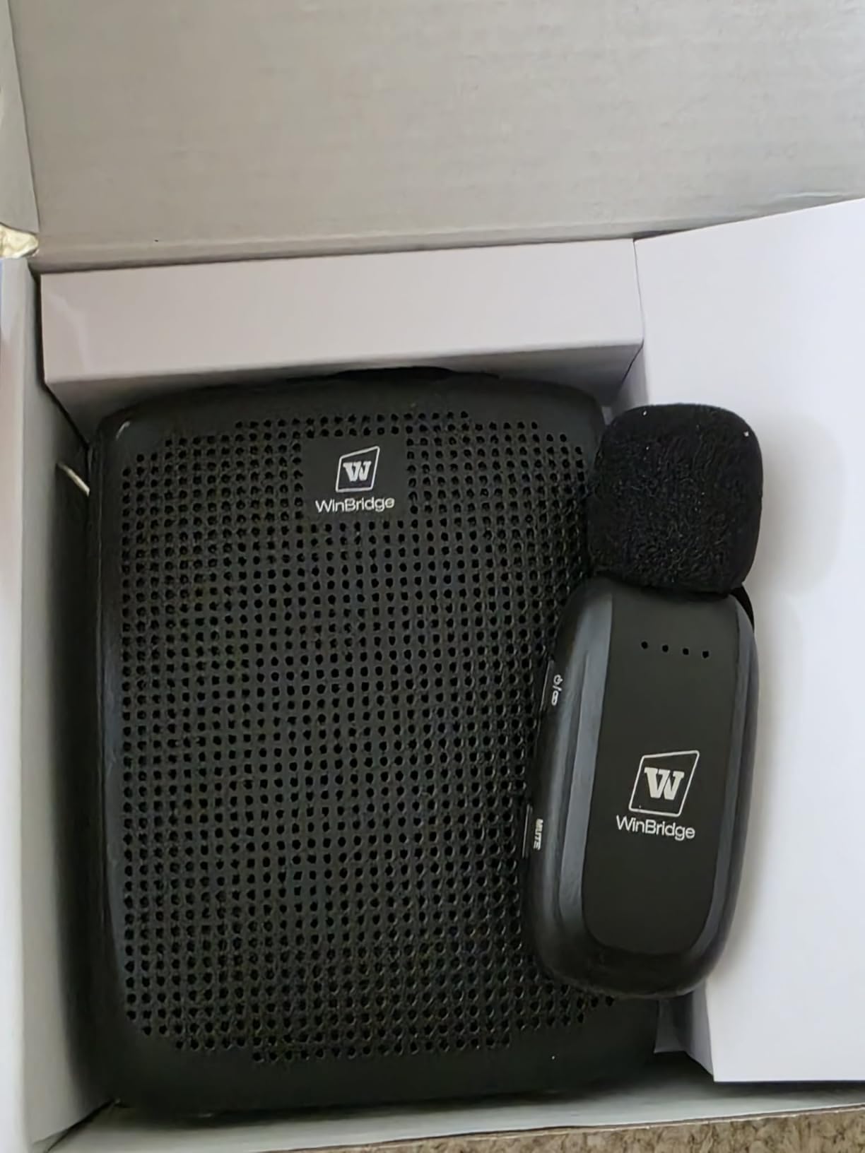 WinBridge Wireless Voice Amplifier for Teachers - Lapel Mic System Saves Your Voice | 15W Portable PA System with Bluetooth, 12H+ Battery, Auto-Pairing | No Headset, Ultra-Light 18.3g Clip Mic WB005N customer photo 1