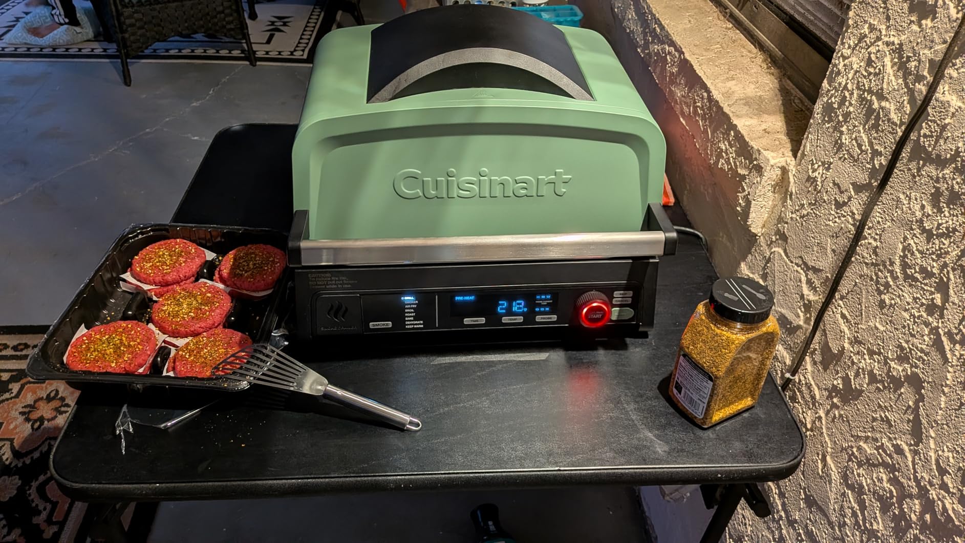 Cuisinart FlavorBoost 8-in-1 Outdoor Electric BBQ Grill & Portable Smoker, Air Fryer Grill Combo with Smart Probe, Smoke Drawer, 154 sq. in., Patio & Balcony Grill, CEG-1302 customer photo 1