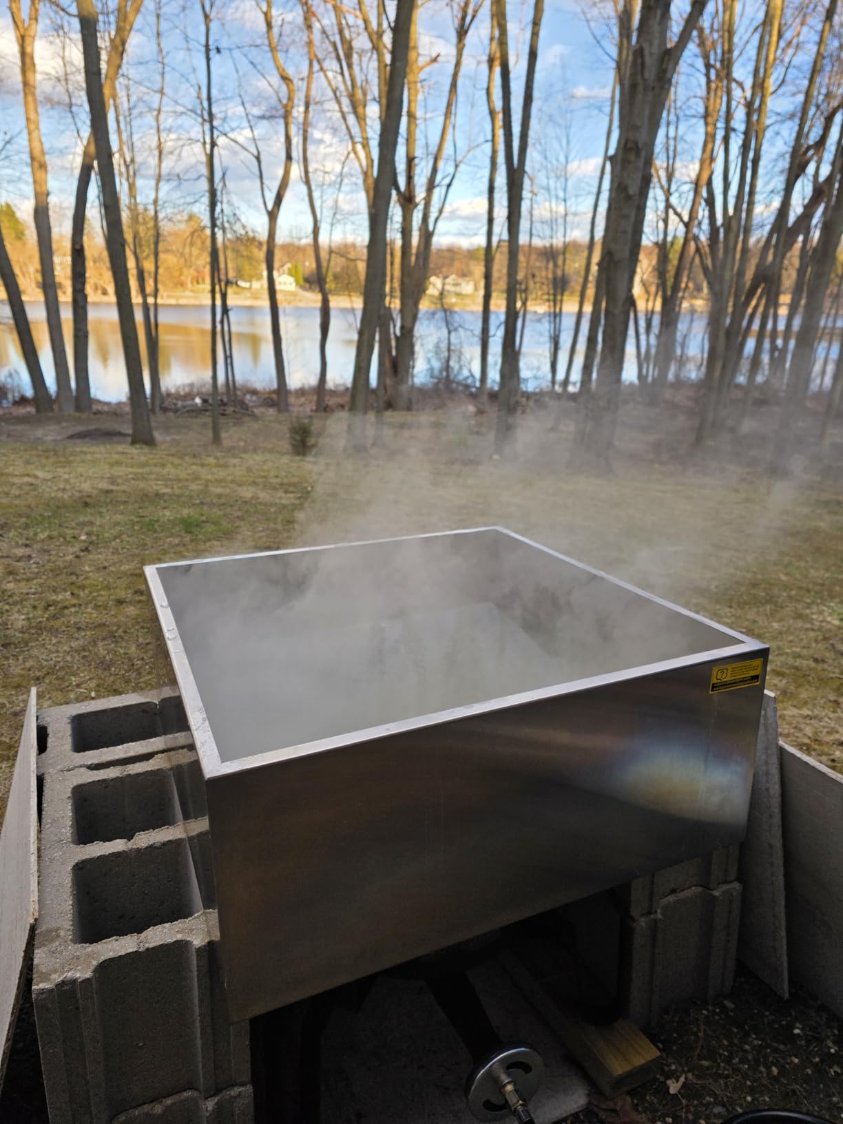 WantJoin Maple Syrup Evaporator Pan 10 GAL - Syrup Evaporator Pan Stainless Steel w/Elbow Pipe, 24 x 18 x 6 Inch, Makes 150 Bottles of 50oz, Upgraded Leak-Proof TIG Welded Seams customer photo 1