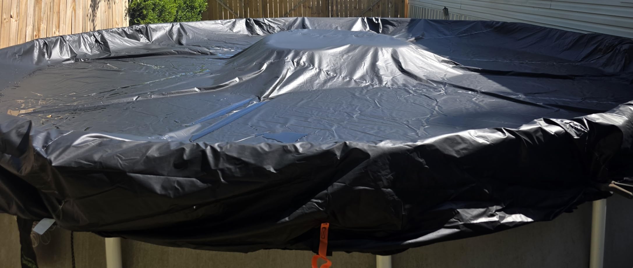 QH.HOME 550D 16x10 Ft Oval Pool Cover [Upgraded Tear Resistant & Quadruple Windpoof] wth Pre-Installed Patented Winch and Rope,Pool Covers for Above Ground Pools Oval-Snug Fit & Waterproof Protection customer photo 1