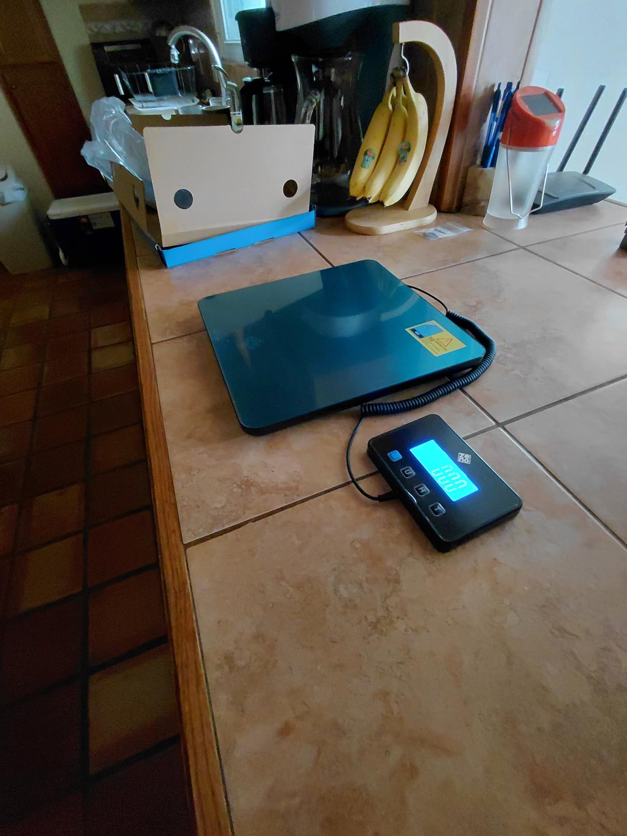 Shipping Scale for Small Business - 440 lbs/0.35oz - High Accurate Digital Postal Scale with Hold/Tare Function - Perfect for Packages, Luggage, Home Use - Battery & Cable Included - Silver customer photo 1