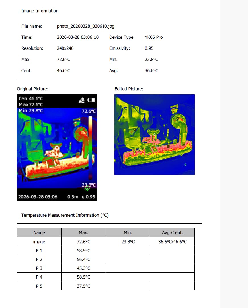 Dual Light Thermal Camera, 240×240 TISR Infrared Thermal Imaging Camera with Smart Modes, 25Hz IR Camera, -4°F to 1022°F Handheld Thermal Imager for Home Inspection Water Leaks, HVAC customer photo 1