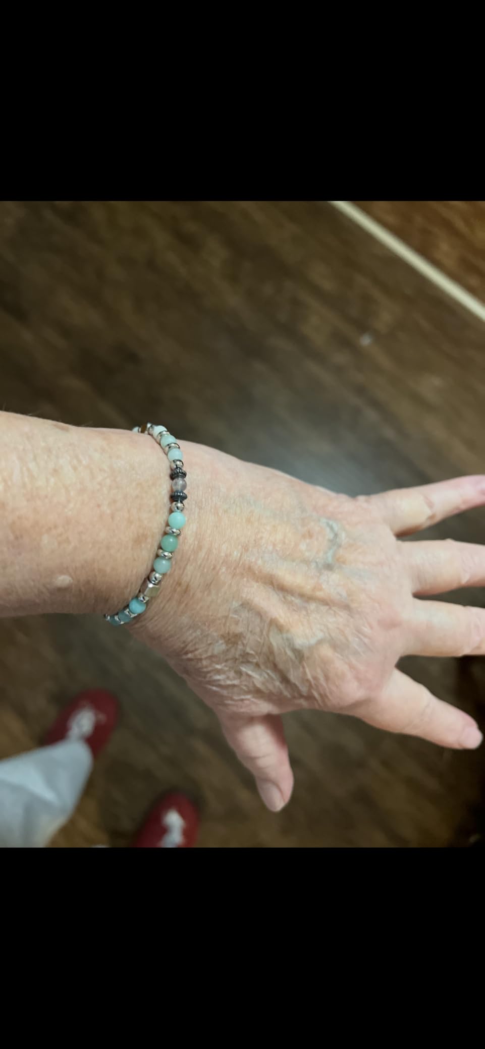 JoycuFF Gifts for Women Moonstone Bracelet Amazonite Colorful Imperial Jasper Stainless Steel Beads Bracelets customer photo 2