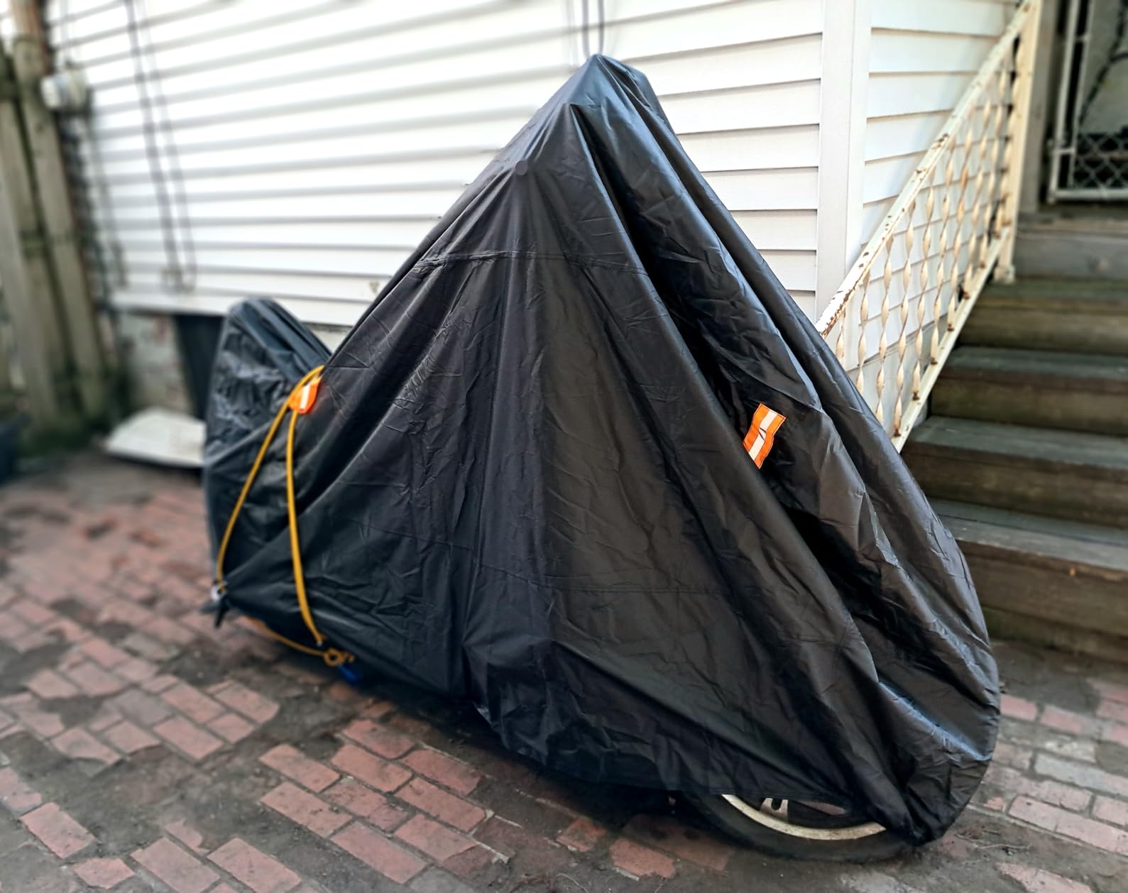 Heavy Duty Motorcycle Cover - Enhanced Waterproof Motorcycle Covers Outdoor Storage Applicable to mainstream medium-sized motorcycles car on the market(XXXL) customer photo 1
