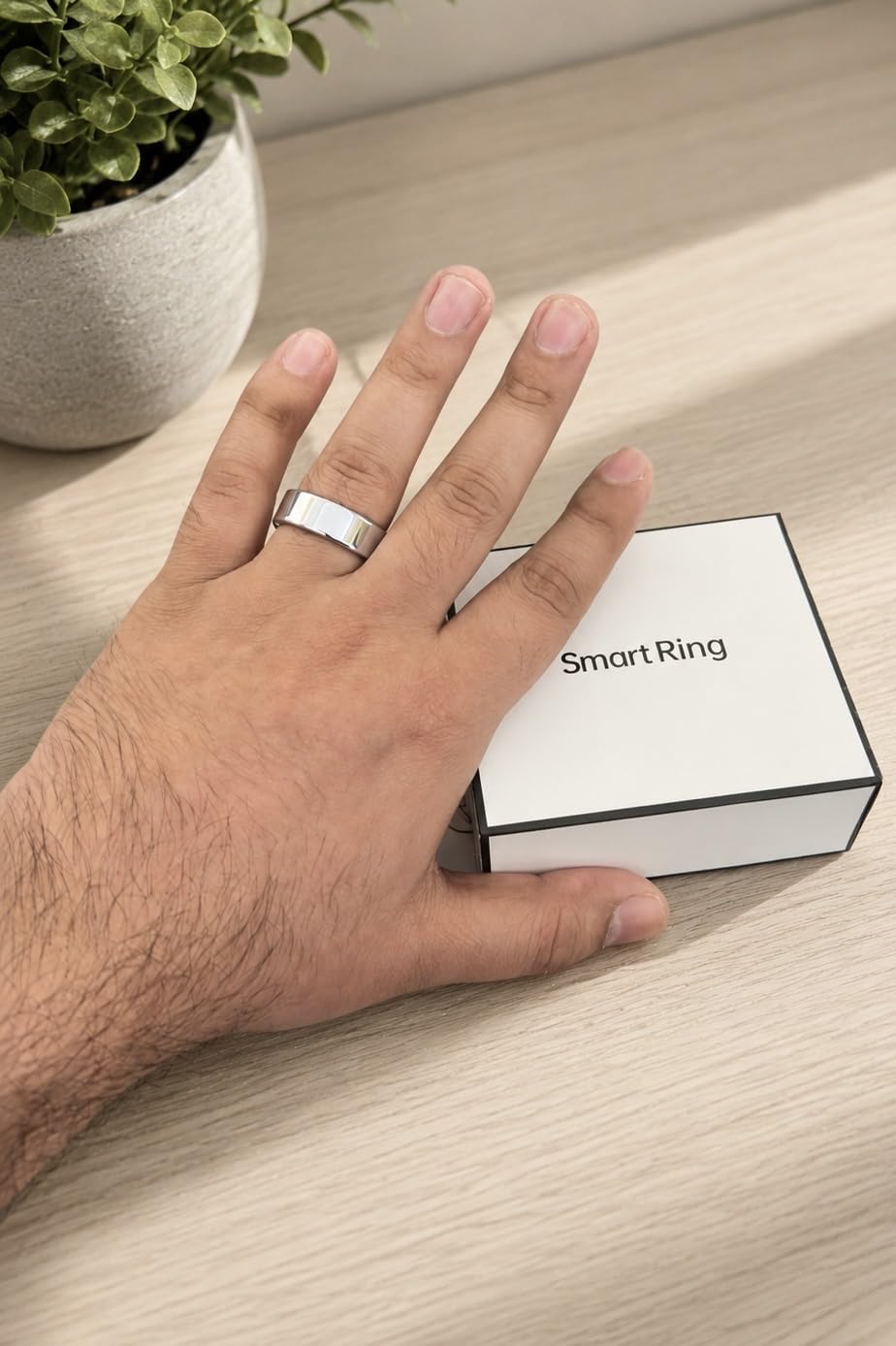 Smart Health Ring Fitness Tracker with Stress & Sleep Monitoring, Waterproof Activity Tracker, Compatible with iOS & Android, No Subscription Fee, Lightweight Wearable for Women & Men customer photo 1