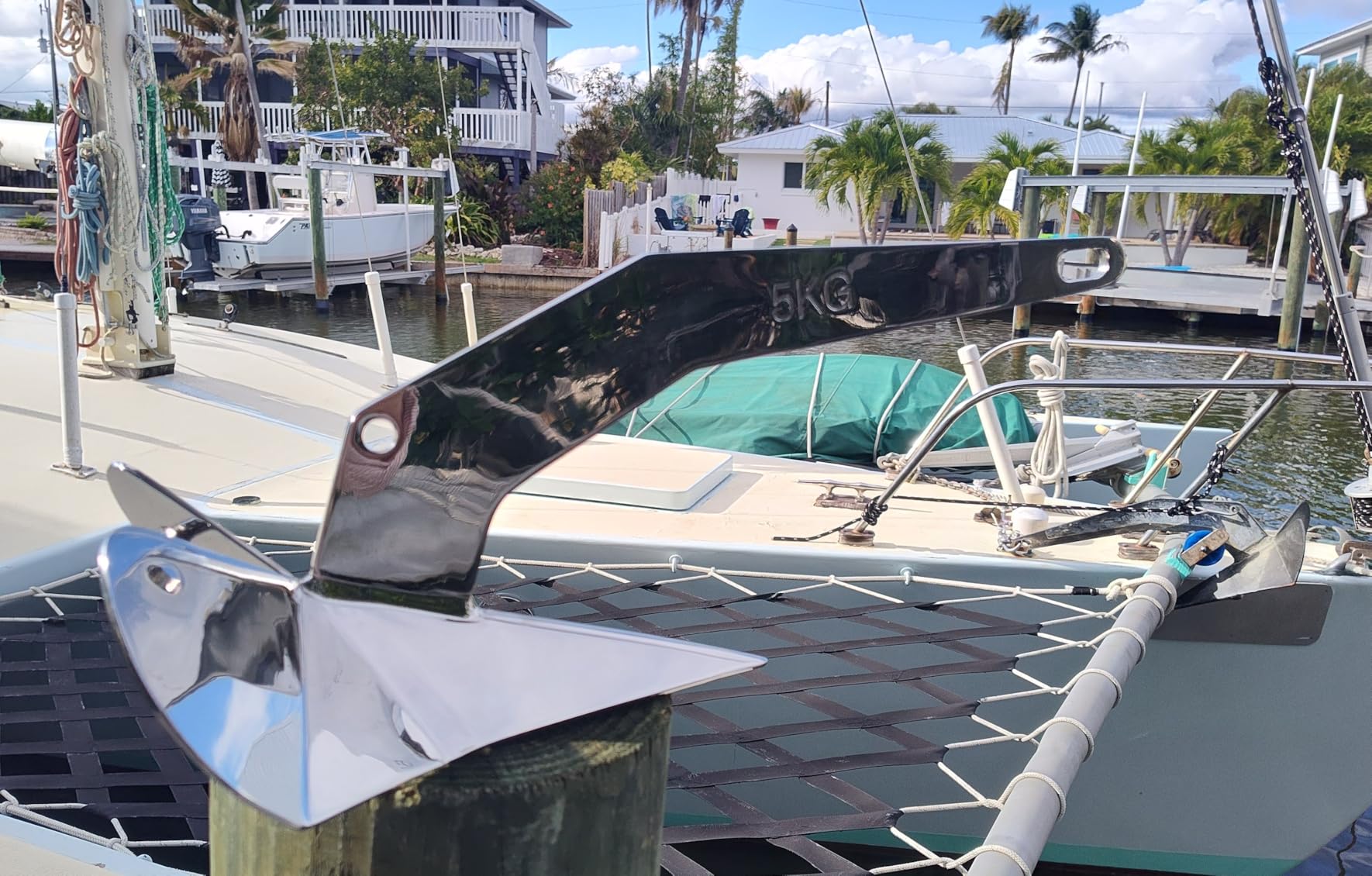 316 Stainless Steel Delta Anchor 33lb 44lb Delta Style Boat Anchor for Yacht/Pontoon/Sailboat/Fishing Boat, Mirror Polished, Fit for 15-55 ft Boats, Multiple Size customer photo 1