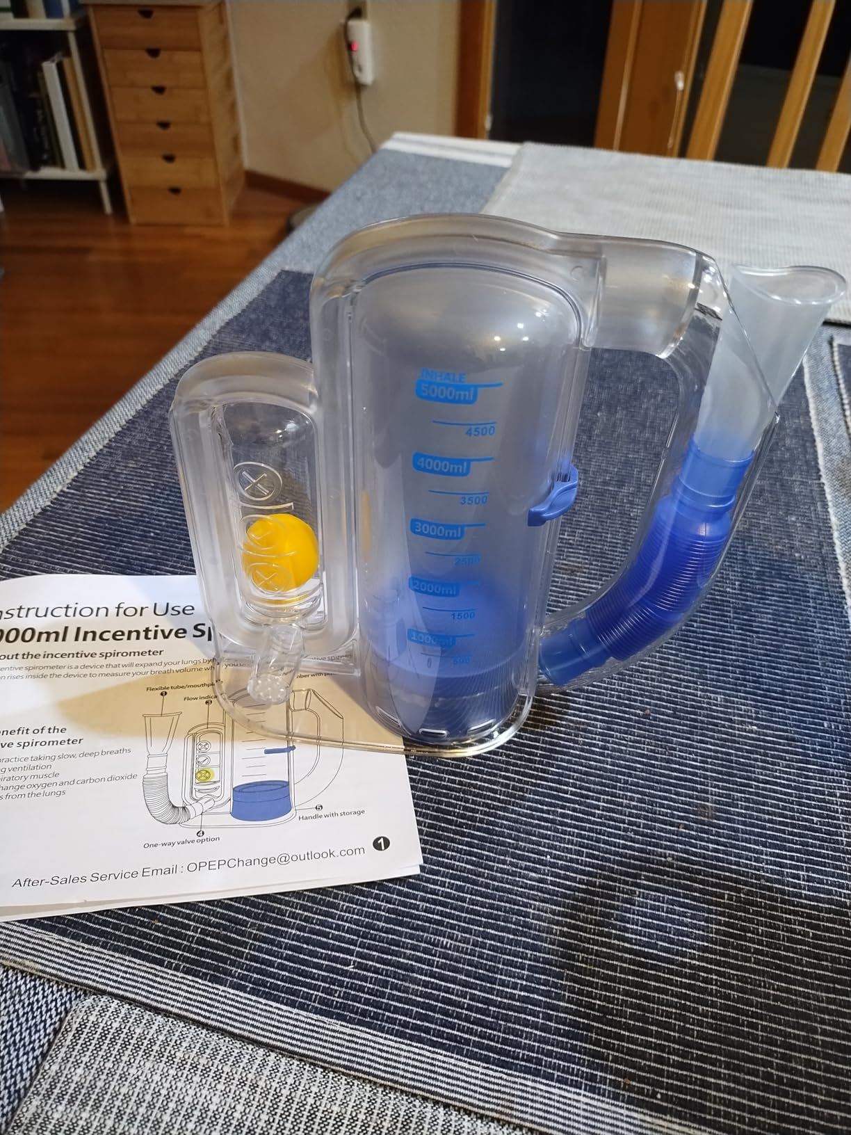 Incentive Spirometer, Breathing Exercise Device for Lungs, Lung Exerciser Device - 6000ml Volumetric Deep Breathing Trainer with Flow Rate Indicator for Respiratory Health & Recovery customer photo 2
