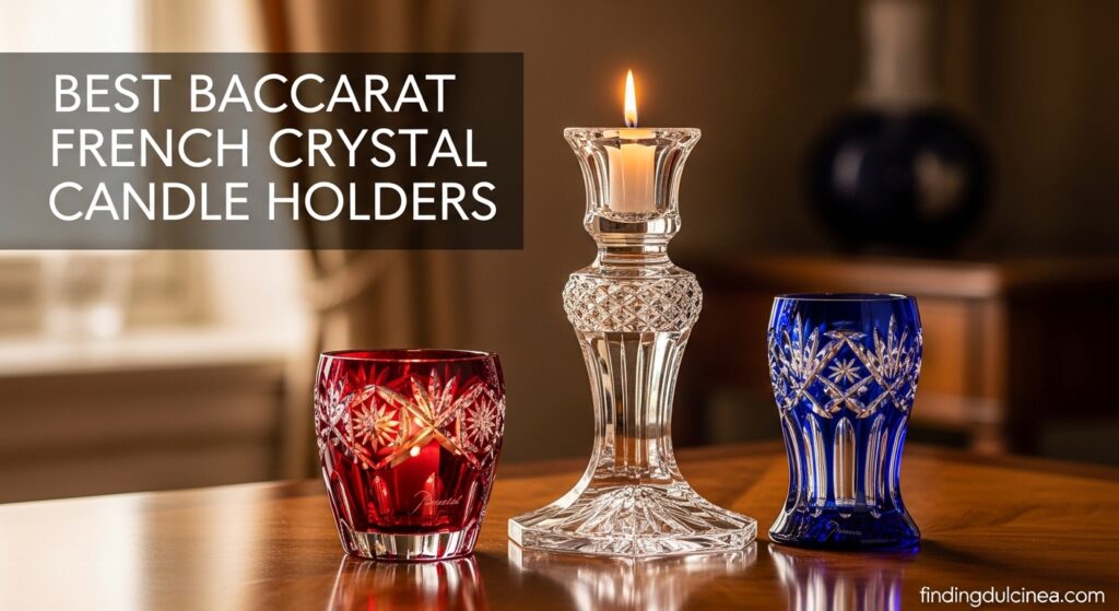 Current image: Best Baccarat French Crystal Candle Holders
