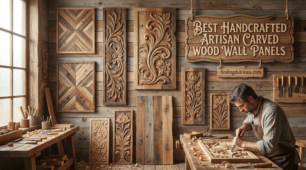 Current image: Best Handcrafted Artisan Carved Wood Wall Panels
