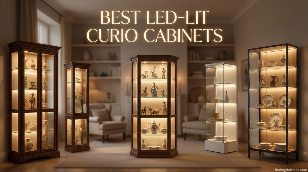 Current image: Best LED-Lit Curio Cabinets