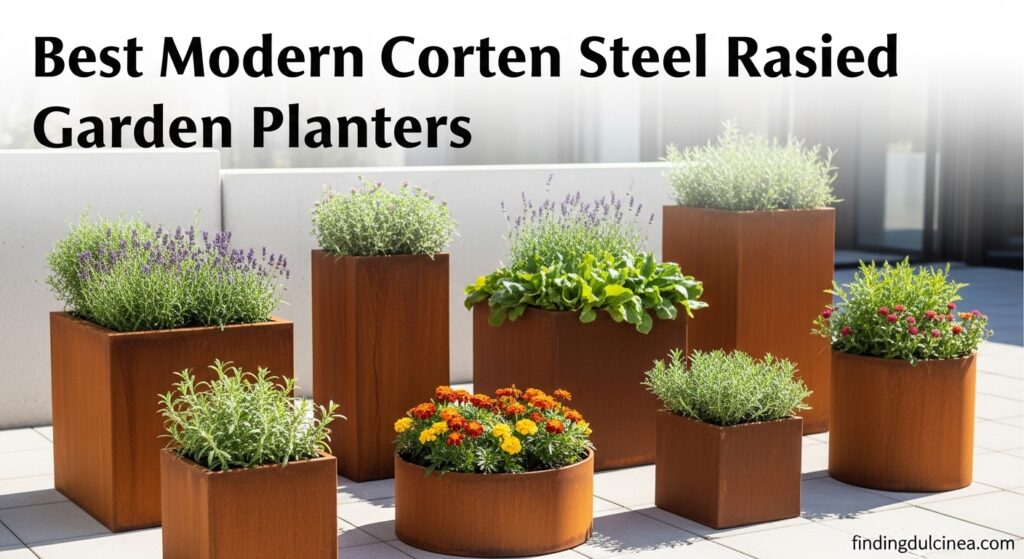 Current image: Best Modern Corten Steel Raised Garden Planters