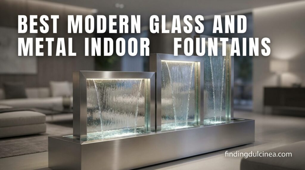 Current image: Best Modern Glass and Metal Indoor Floor Fountains