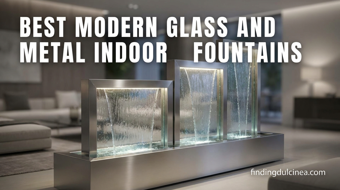 Best Modern Glass and Metal Indoor Floor Fountains