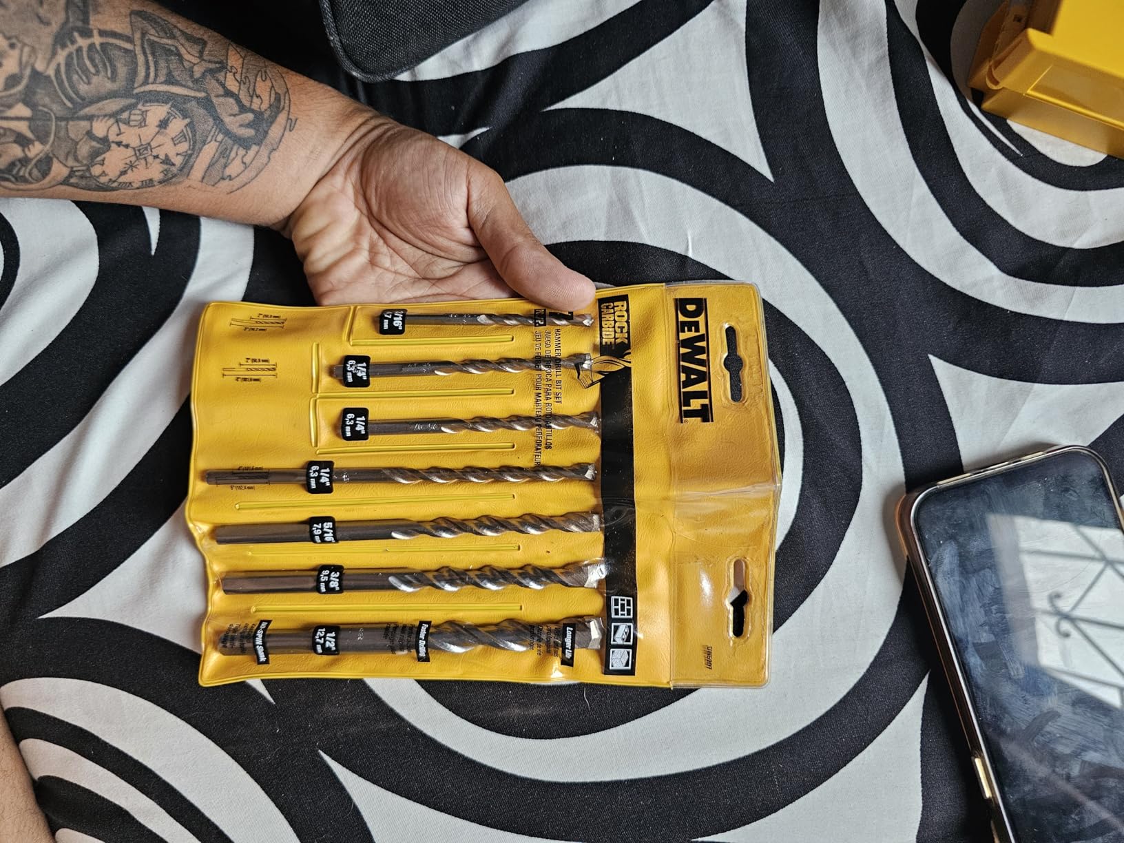 DEWALT Masonry Drill Bit Set, Percussion, Concrete & Block, 7-Piece (DW5207) customer photo 1