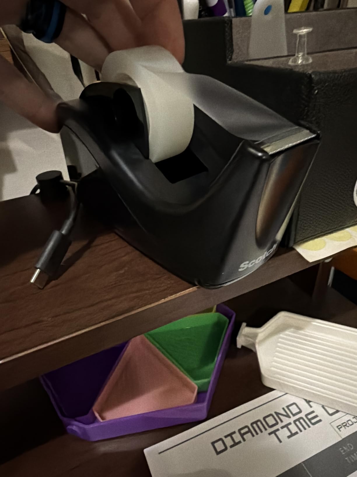 Scotch Desktop Tape Dispenser, Black Two-Tone, 1 Dispenser/Pack (C60-BK) customer photo 2