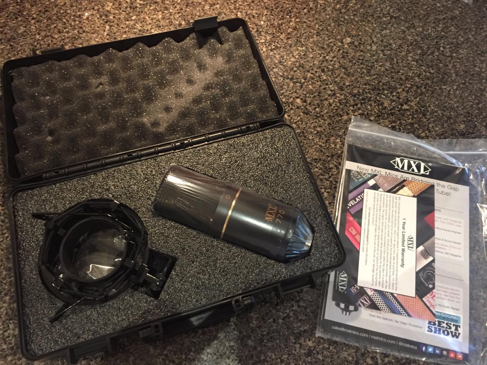 MXL 770 Condenser Microphone for Podcasting, Singing, Home Studio Recording, Gaming & Streaming - XLR, Large Diaphragm, Cardioid (Black) customer photo 1