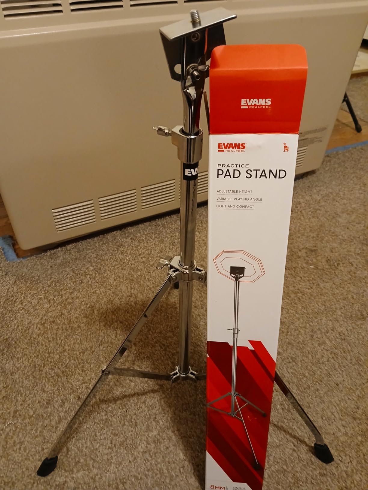 Evans RealFeel - Drum Practice Pad - Gum Rubber, Single Sided, Stand Mountable, 6 Inch customer photo 1