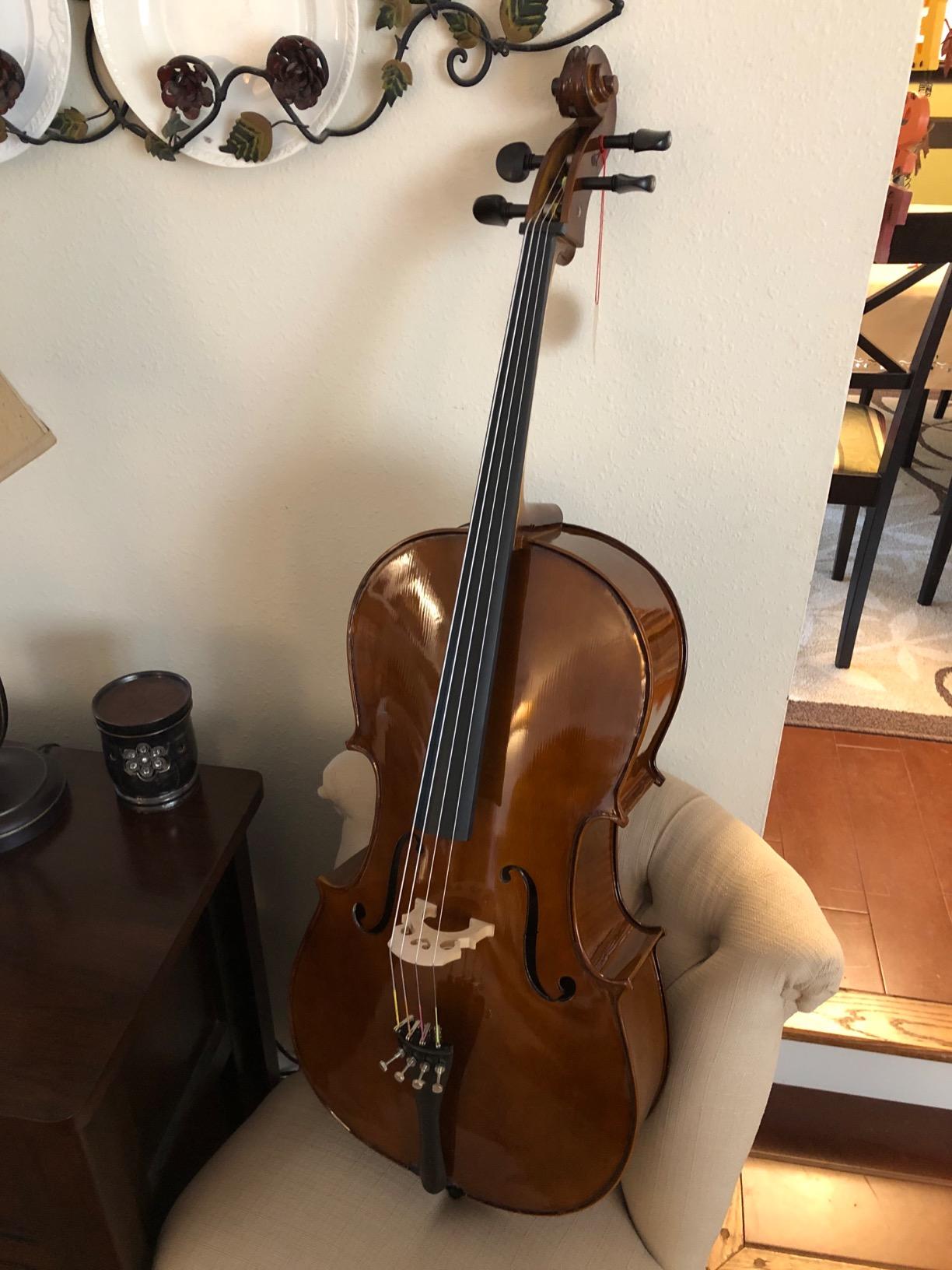 Cecilio 1/2 Size Cello, Beginner Cello 1/2, Acoustic Cello Set with Portable Bag, Bow, Rosin, Stand, String Musical Instruments for School Orchestras, Performances customer photo 1