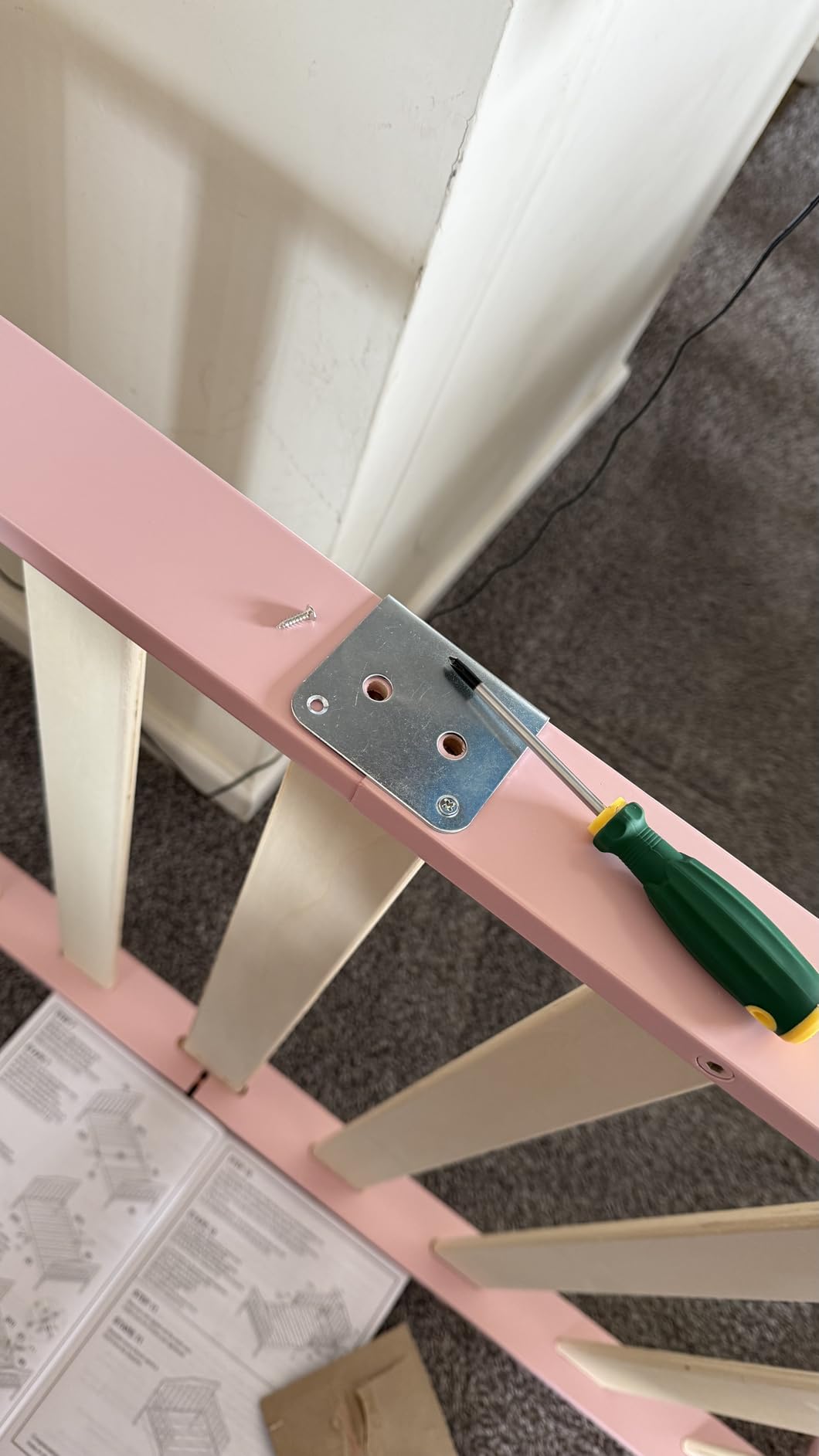Dream On Me Classic Design Toddler Bed in Pink, Low-to-Floor Wooden Bed with Safety Rails, GREENGUARD Gold & BSA Certified, Non-Toxic Finish customer photo 2