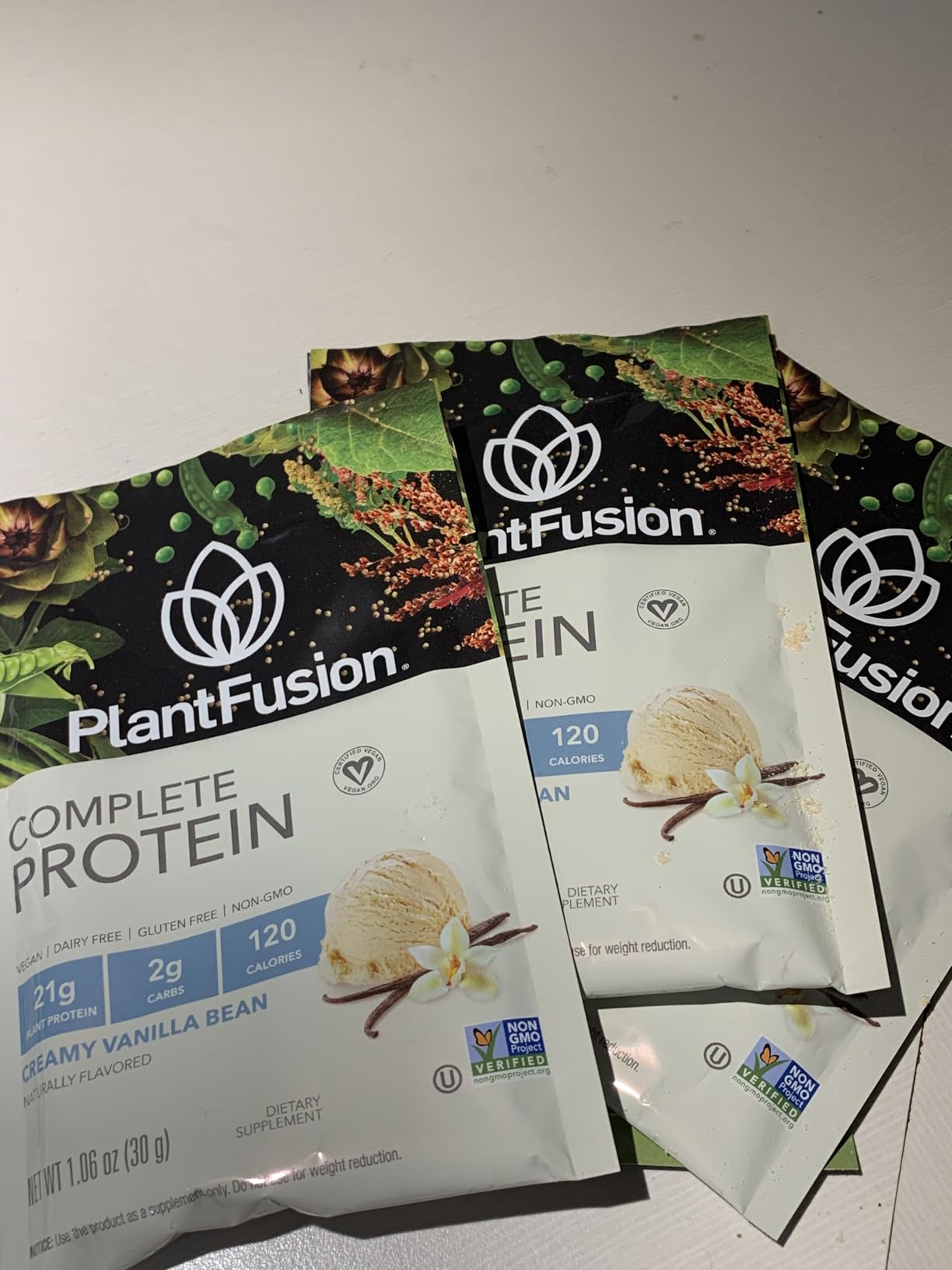PlantFusion Complete Vegan Protein Powder - Plant Based Protein Powder With BCAAs, Digestive Enzymes and Pea Protein - Keto, Gluten Free, Soy Free, Non-Dairy, No Sugar, Non-GMO - Vanilla Bean 2 lb customer photo 2
