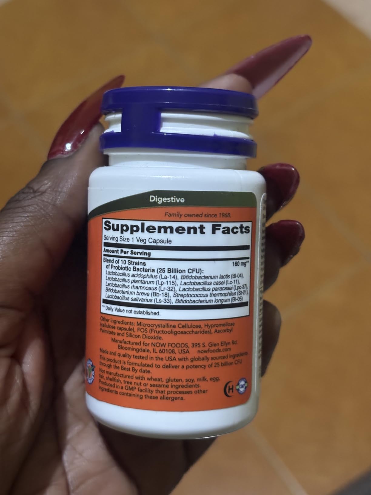 NOW Foods Supplements, Probiotic-10, 25 Billion, with 10 Probiotic Strains, Dairy, Soy and Gluten Free, Strain Verified, 50 Veg Capsules customer photo 1