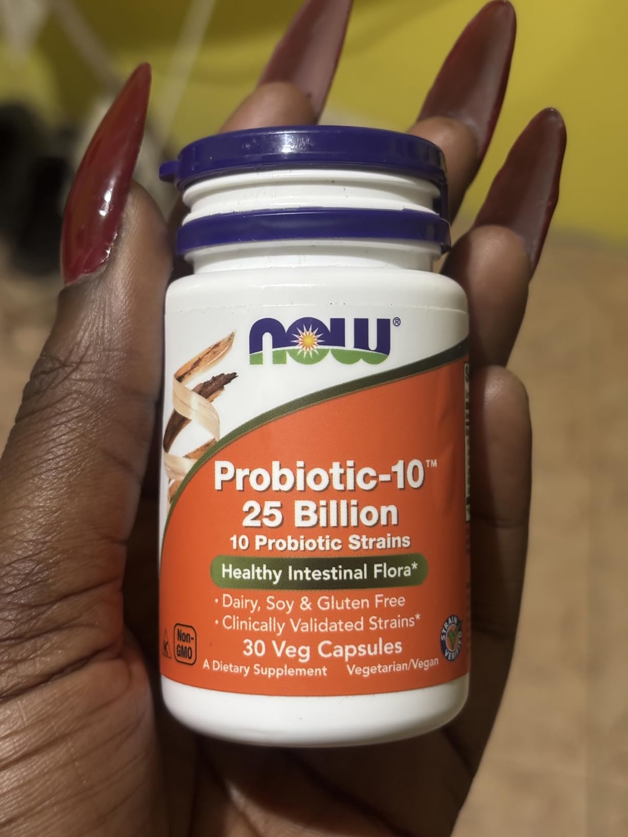 NOW Foods Supplements, Probiotic-10, 25 Billion, with 10 Probiotic Strains, Dairy, Soy and Gluten Free, Strain Verified, 50 Veg Capsules customer photo 2