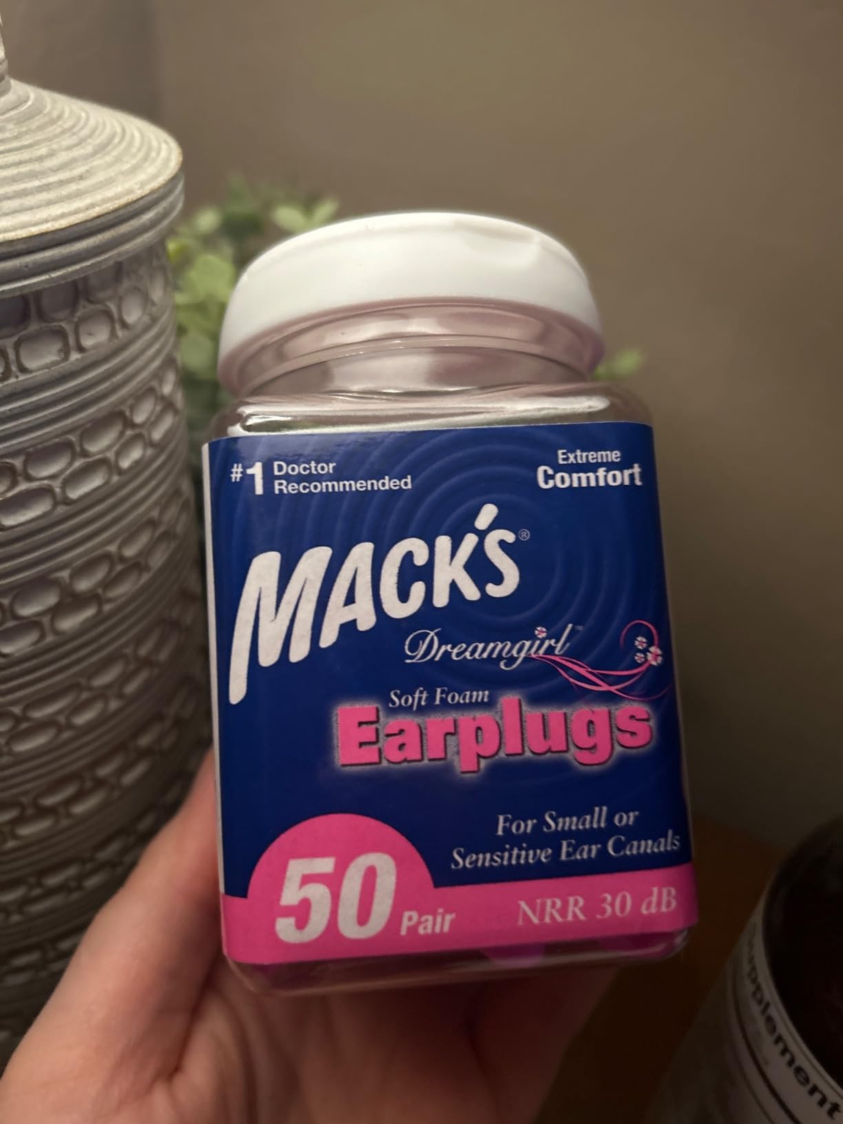 Mack's Dreamgirl Soft Foam Earplugs, 50 Pair, Pink - 30dB NRR, 33dB SNR - Small Ear Plugs for Sleeping, Snoring, Studying, Loud Events, Traveling & Concerts customer photo 1
