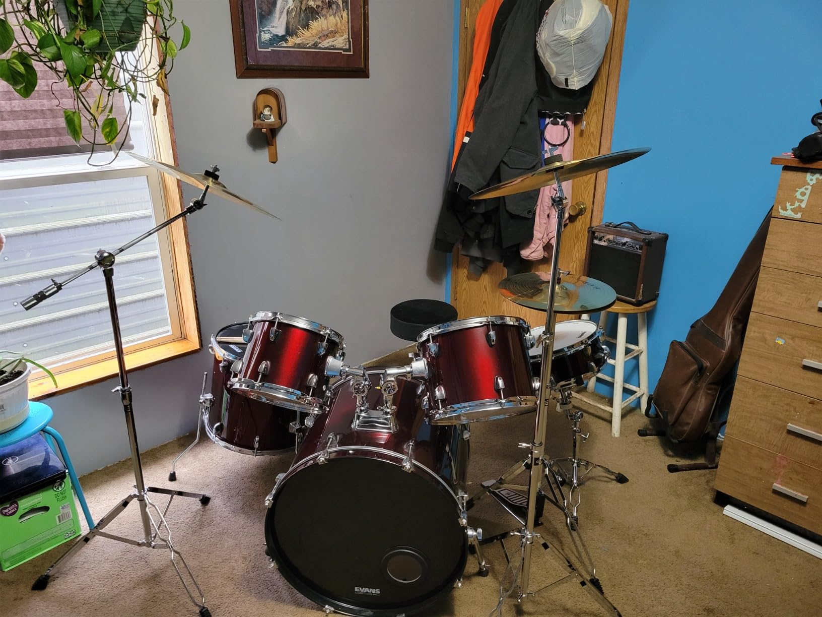 Griffin 6 Piece Drum Hardware Pack (Percussion TiltPro X Edition) - Full Stand Kit with Snare, Hi-Hat, Cymbal Boom, Kick Pedal & Throne for Gigs or Studio customer photo 1