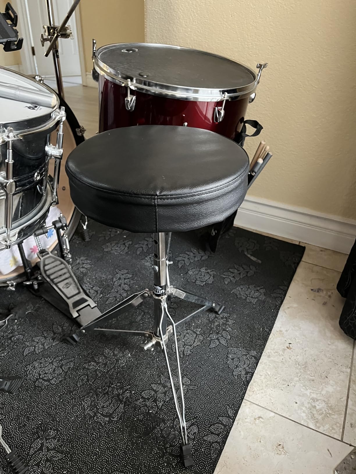 Griffin 6 Piece Drum Hardware Pack (Percussion TiltPro X Edition) - Full Stand Kit with Snare, Hi-Hat, Cymbal Boom, Kick Pedal & Throne for Gigs or Studio customer photo 2